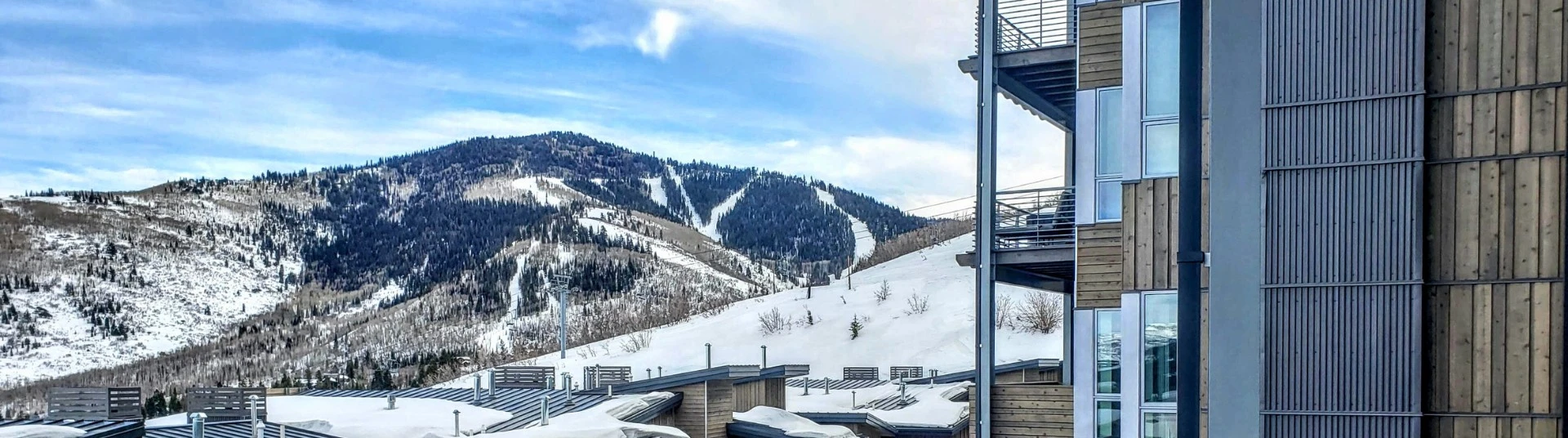 View from a Ski-In-Ski-Out property in Canyons Village Park City
